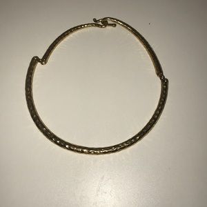 Hammered “gold” plated necklace/choker